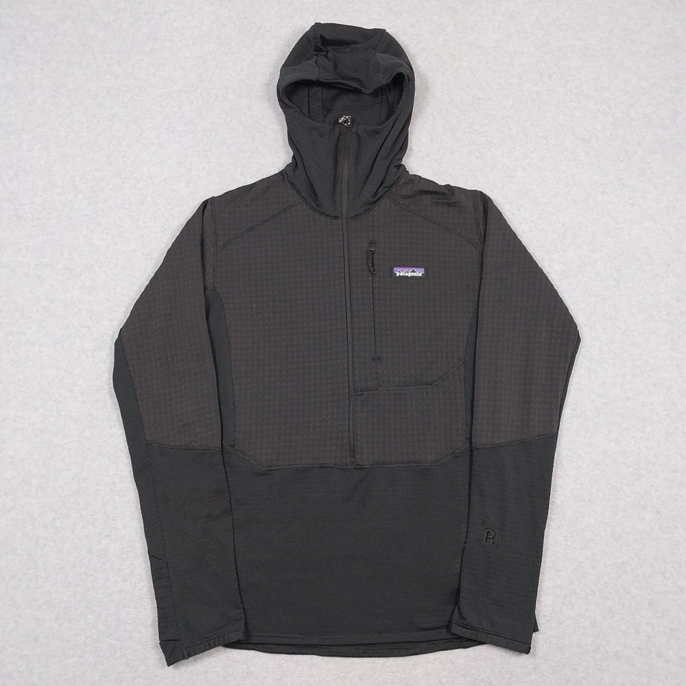 Patagonia R1 Hoody Womens Medium Black Regulator Pullover Zip Hiking Outdoors